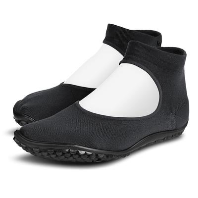 Barfußschuh LEGUANO "BALLERINA", Damen, Gr. XS (36/37), schwarz, Textil, Schuhe Barfußschuh Ballerina Riemchenballerina, Ballerina, Slipper, Bequemschuh Flexibilität vom Zeh bis zur Ferse