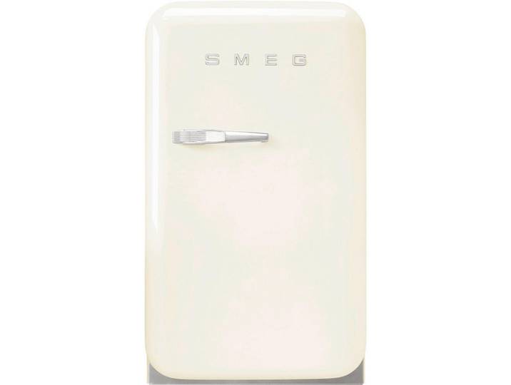 Smeg Minikühlschrank, Creme, Metall, 40.4x72.5x57 cm, Abtauautomatik, LED-Innenbeleuchtung, Warneinrichtung bei geöffneter Tür, höhenverstellbare Füsse, Elektrogeräte