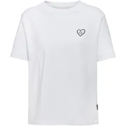 Kleinigkeit Happy Heart T-Shirt Damen | Gr. S | weiß - weiß