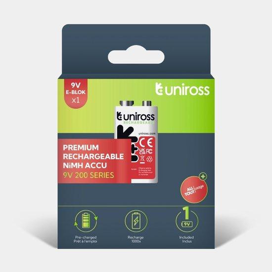 Uniross NiMH Hybrio E-Block 9V 200 accu 1 pack