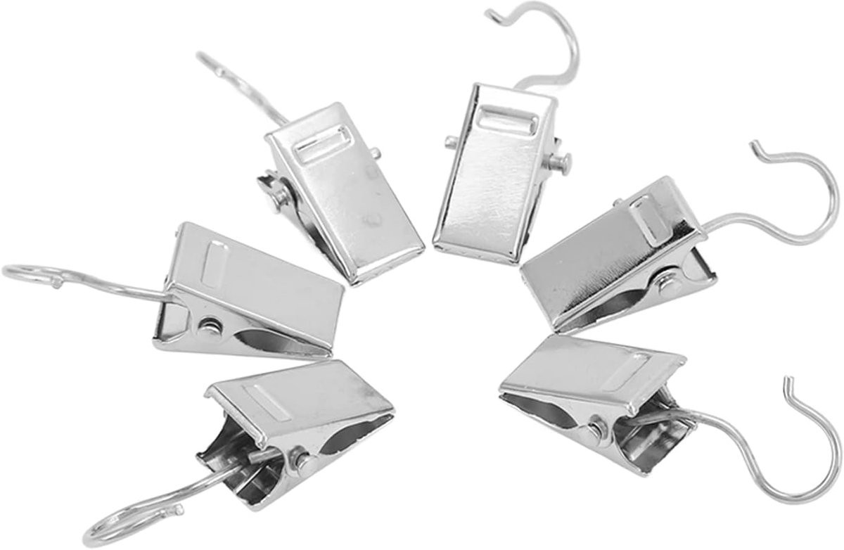 100 stuks Zwarte Metalen Gordijnclips voor Decoratie