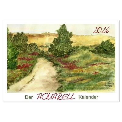Der AQUARELL-Kalender (Tischkalender 2026 DIN A5 quer), CALVENDO Monatskalender