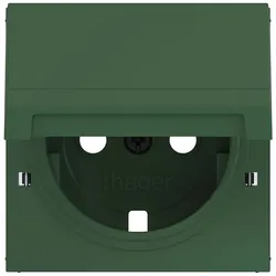 Hager WAS7112C10 ZS Steckd. SCHUKO m. Klappd., Feder, arret., IP44 fähig, A.x/C.x, forest, matt