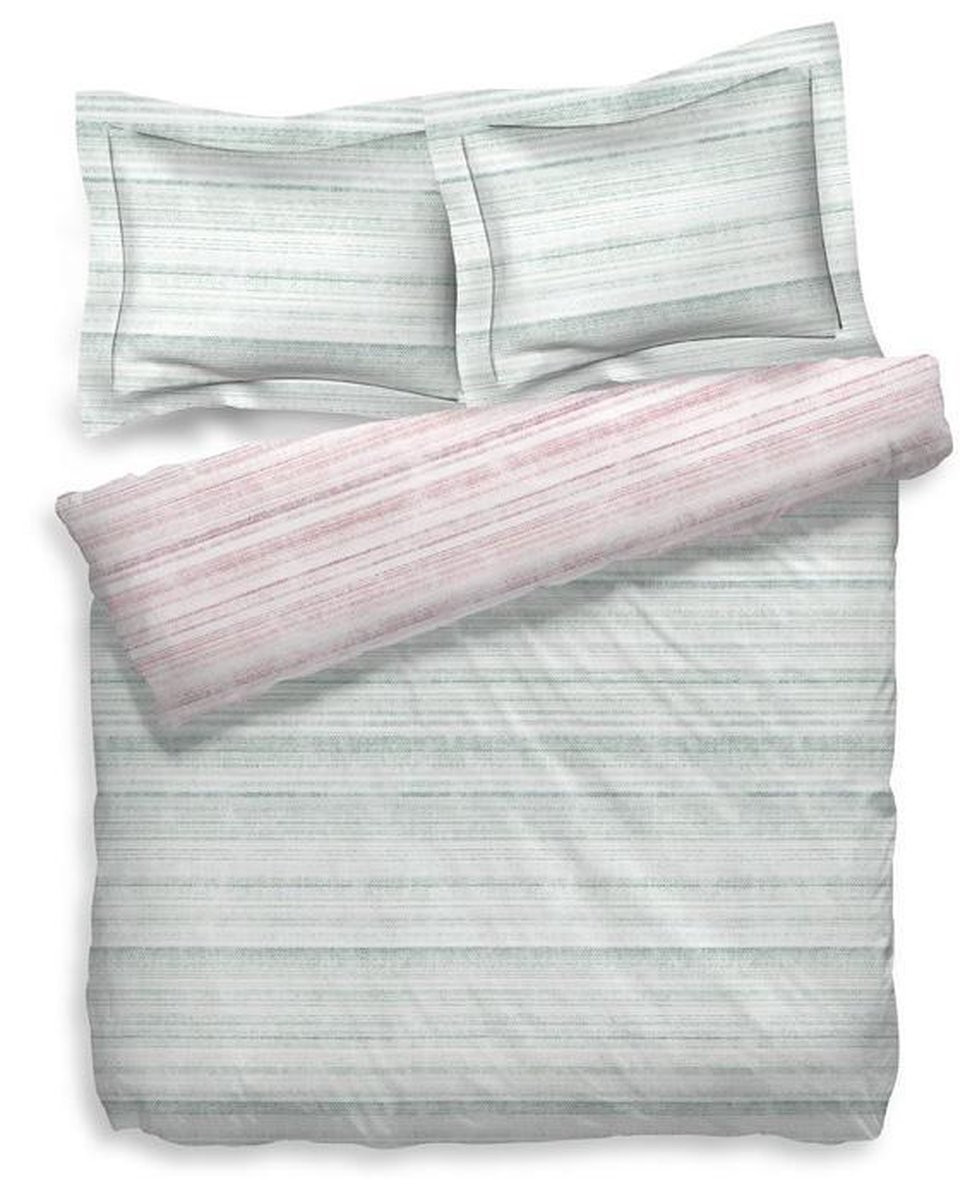 Heckett & Lane Clove Dekbedovertrek voor volwassenen - 140 x 200 cm - Roze/Groen