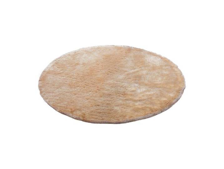 Tapis shaggy rond à poils longs ultra doux - D. 200 cm - Beige foncé - DOLCE