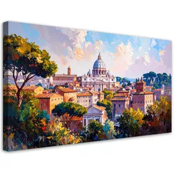 LEINWANDBILD Büros Panorama von Rom 120x60cm