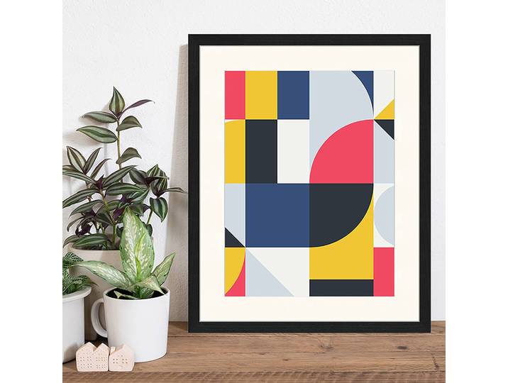 Bild U turn Rahmen: Massivholz Buche, lackiert Abdeckung: Plexiglas Multicolor 42 x 52cm