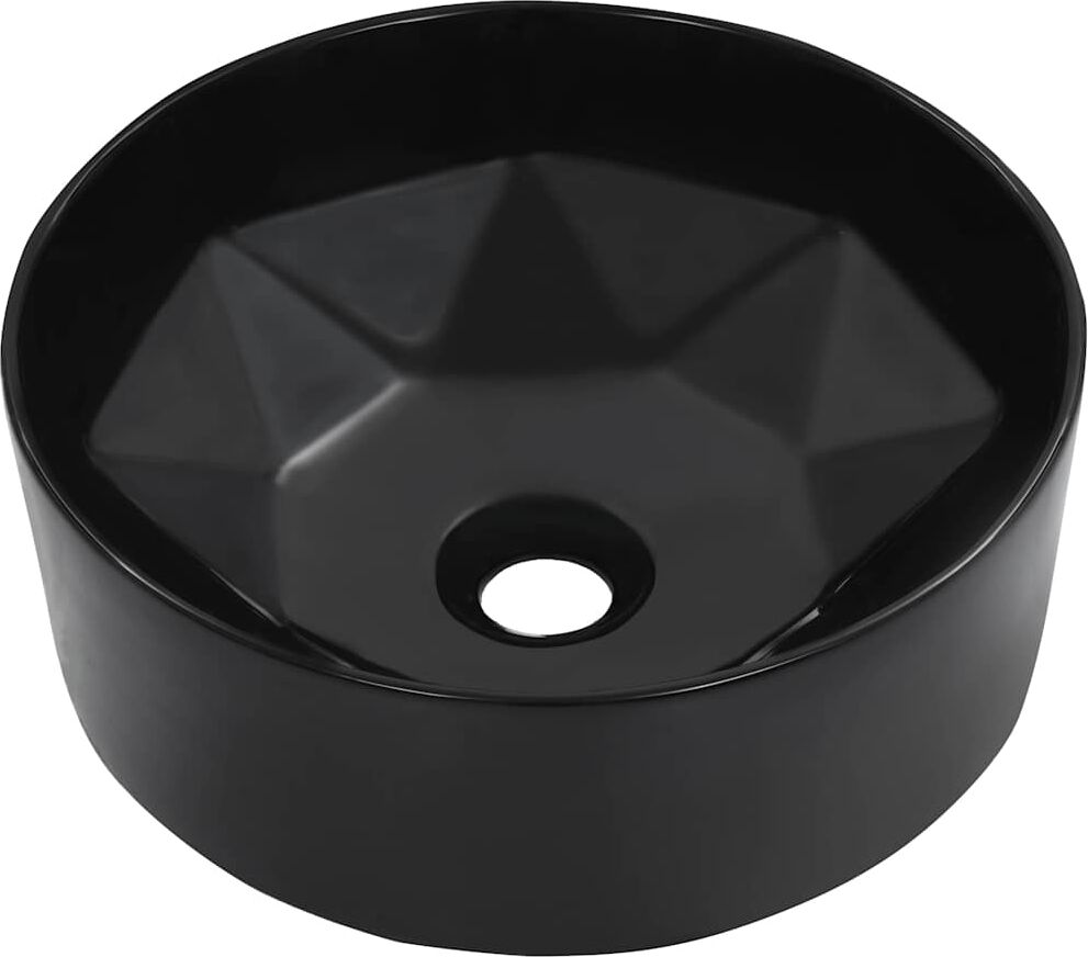 vidaXL Lavabo 36x14 cm Céramique Noir