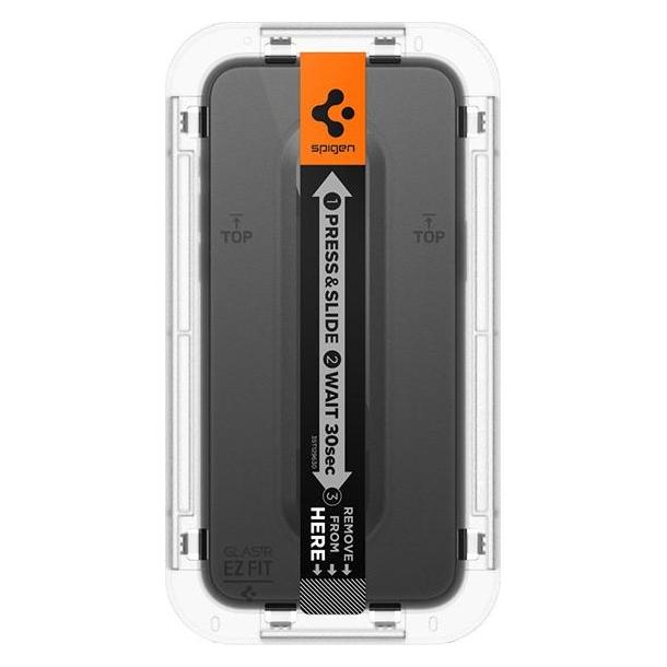 Spigen GEHÄRTETES GLAS GLAS.TR "EZ FIT" FC IPHONE 15 SCHWARZ (1 Stk., Apple iPhone 15) (1489652001)