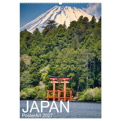 Japan PosterArt (Wandkalender 2027 DIN A2 hoch), CALVENDO Monatskalender