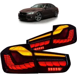 Voll LED Rückleuchten passend für BMW 3er F30 F35 F80 2011 - 2019 Smoke in OLED Technik