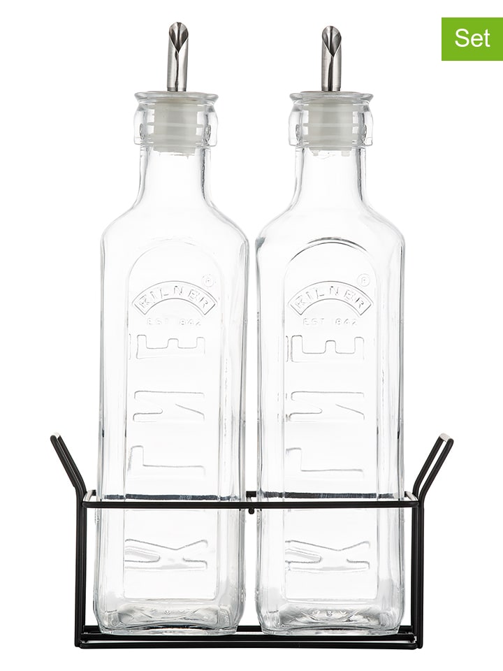 Kilner 2tlg. Set: Essig- & Ölspender in Transparent - 2x 600 ml - onesize