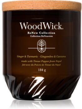 Woodwick Ginger & Turmeric vela perfumada com pavio de madeira 184 g. Ginger & Turmeric