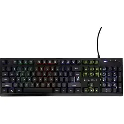 SureFire Multimedia-RGB-Gaming-Metalltastatur (US, Kabelgebunden), Tastatur, Schwarz