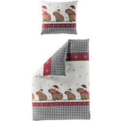 Traumschlaf, Bettwäsche, Capybaras (Bettwäsche Set, 80x80 cm)