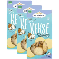 3er-Pack Sommer Dinkel Kokos Kekse