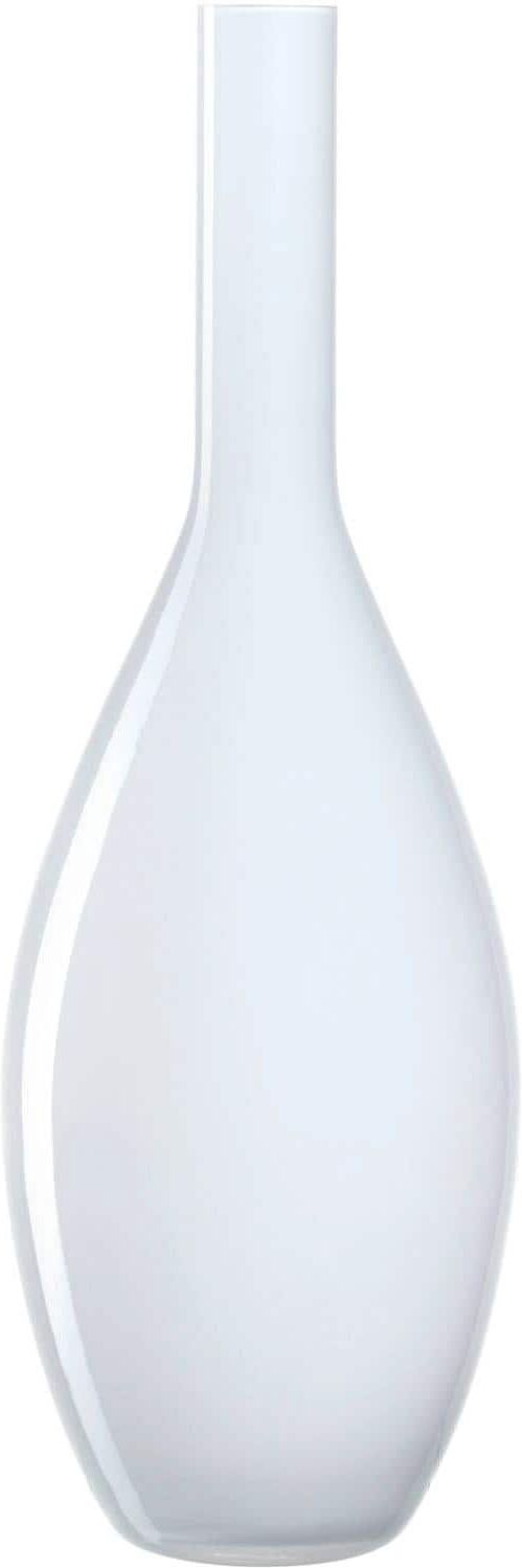 Dekovase LEONARDO "Beauty", weiss (weiß), B:17,5cm H:50cm Ø:17,5cm, Glas, Vasen, Dekovase weiß B/H/T: 17,5cm x 50cm Ø 17,5cm
