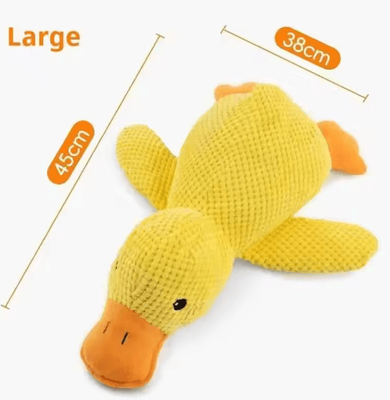 Inspire Picks Calming Plush Duck Dog Toy Squeaky Chew Companion For Puppies & Dogs large Duck