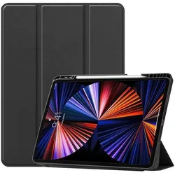 CoreParts Tri-fold Caster Cover (Apple iPad Pro 12.9 2021), Tablet Hülle, Schwarz