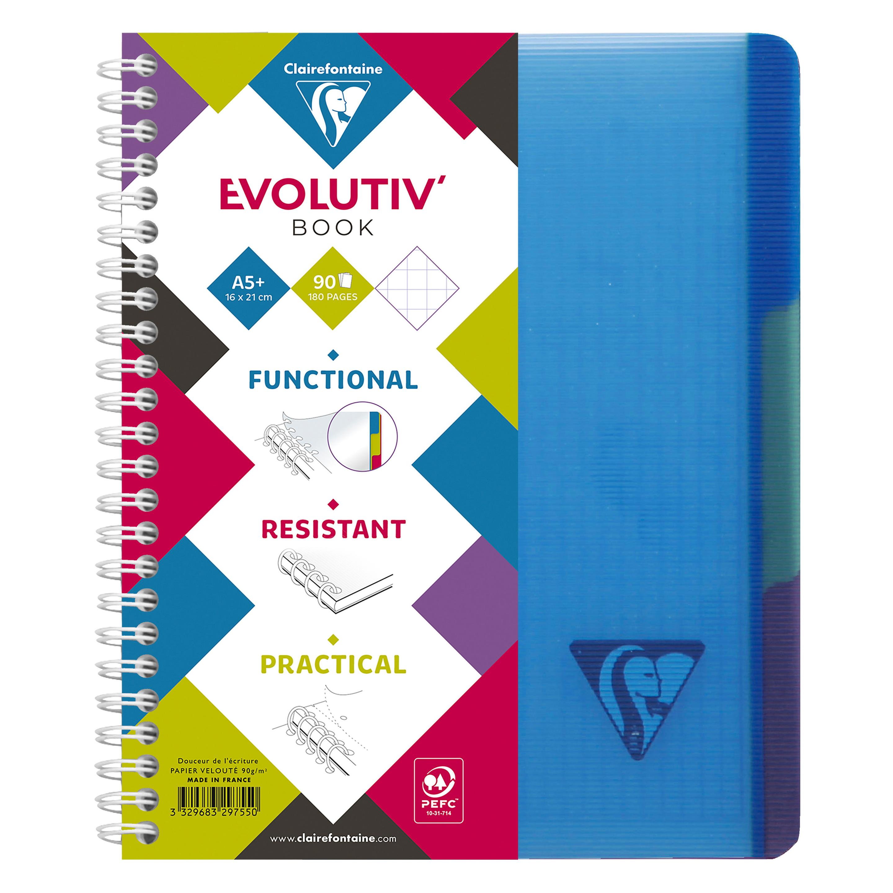 Clairefontaine Linicolor Evolutiv Book (A5+, Kariert, Weicher Einband) (329755C)