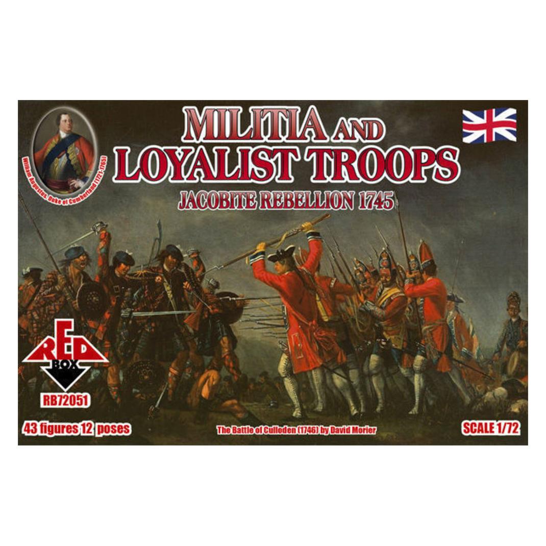 Red Box Militia+Loyalist Troops 1745,Jacobite R. (RB72051)