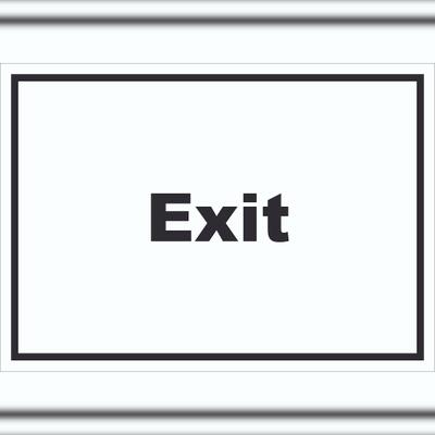 HB-Druck Exit Schild mit Text Ausgang waagerecht A4 (210x297mm)
