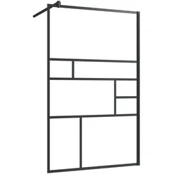 Helloshop26 - Duschabtrennung aus Glas Badewannentrennwand Badezimmeraccessoire Duschkabine Inneneinrichtung ESG transparent 100 x 02_0002142