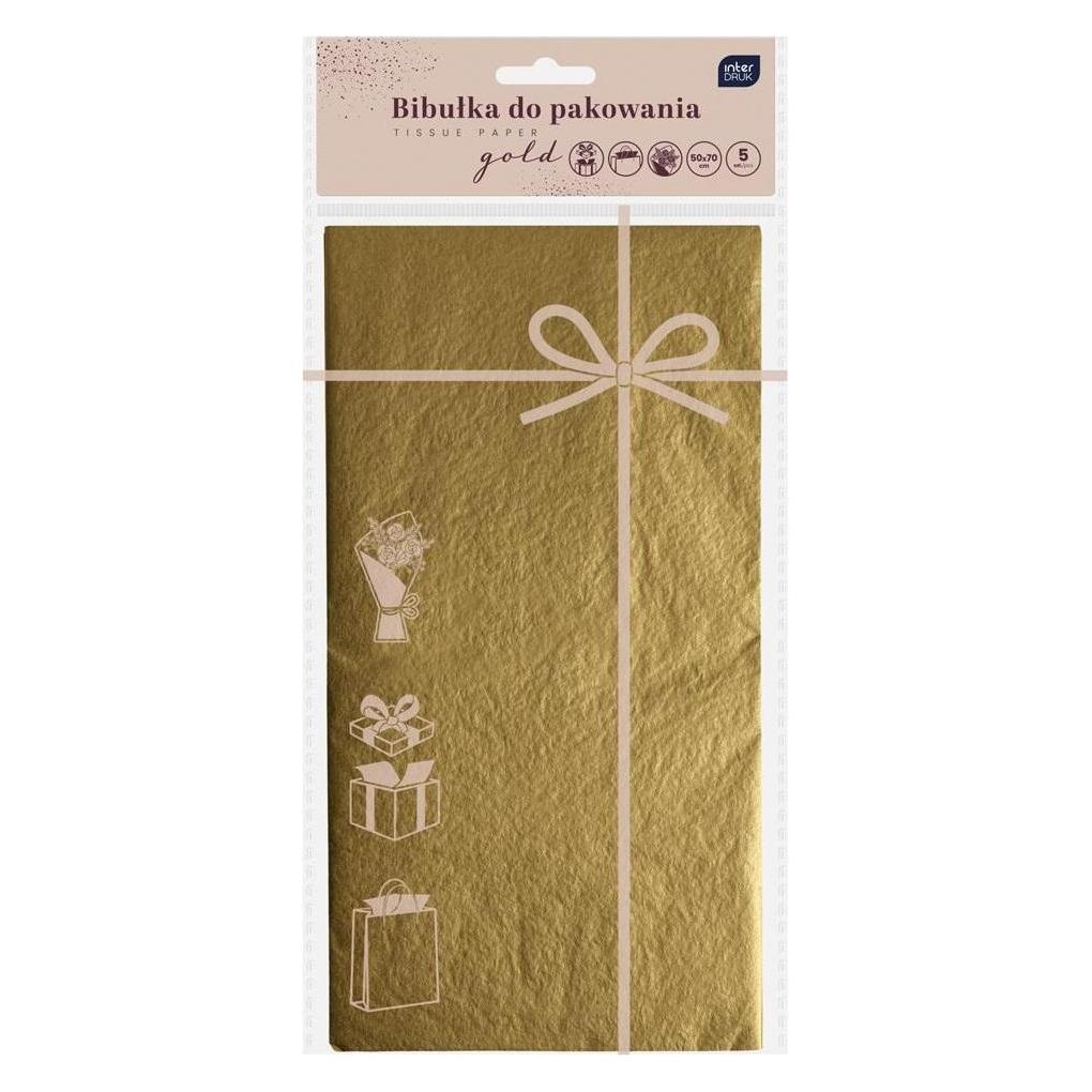 Interdruk Verpackungsseidenpapier 50x70cm 5 Blatt Gold (5x) (48013469)