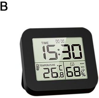 Daily Discovery Bathroom Wall Clock With Digital Shower Timer, Temperature Humidity Display b