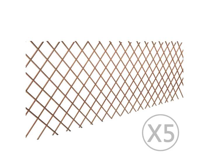 vidaXL Weidenzaun 5 Stk. 180x90 cm