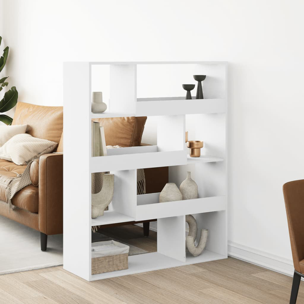 17 Stories Schrey Book Cabinet Bookcase White (4 Shelves) 125.5cm H x 100cm W x 33cm D