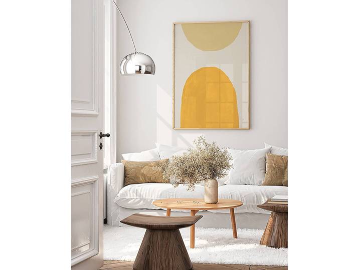 Bild Geometric Abstract Paint Buche Massiv, lackiert Acrylglas Multicolor 63 x 83cm