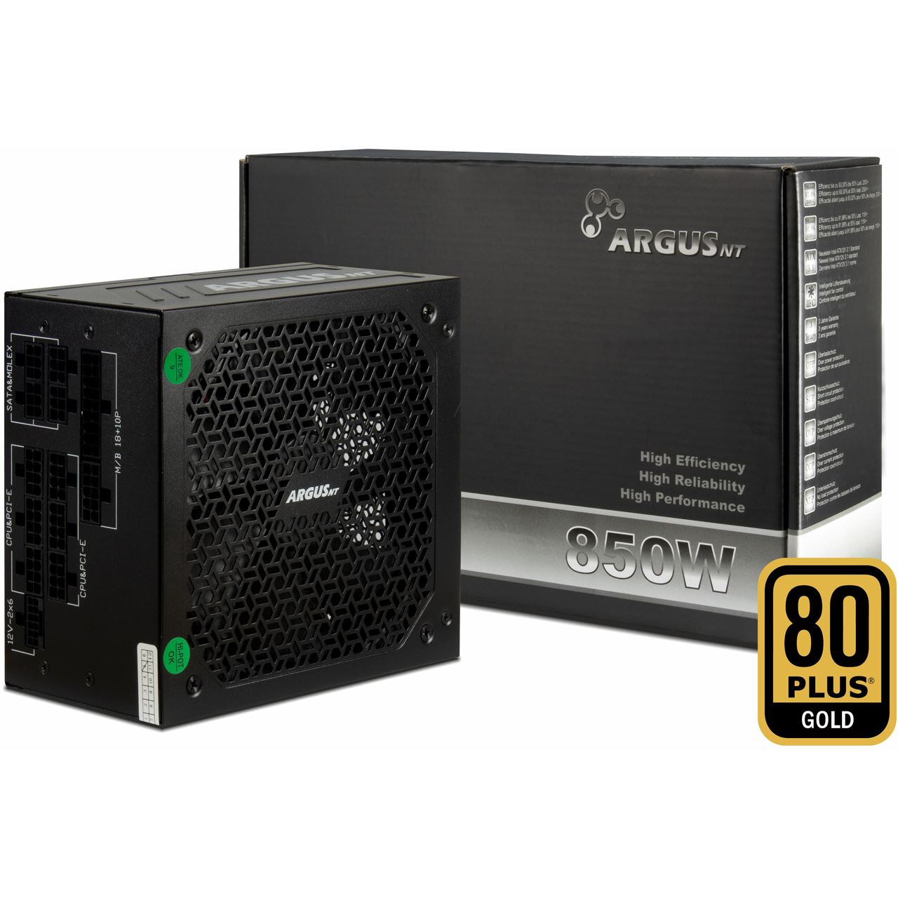 850 Watt Inter-Tech HA-850BA4 Modular 80+ Gold