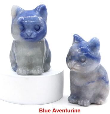 Inspired Living Amethyst Cat Figurine Hand Carved Crystal Cat Statue For Meditation And Home Decor ue Aventurine