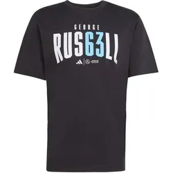 ADIDAS Herren Shirt Mercedes - AMG Petronas Formula One Team George Russell, Größe XXL in Schwarz Schwarz