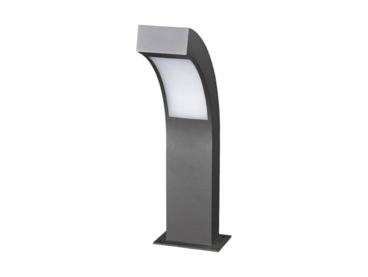 Lucande LED Borne Eclairage Exterieur Lennik (Moderne) en Noir Aluminium (1 lampe\,à)\, Lumineuse Luminaire Lampe Jardin Led