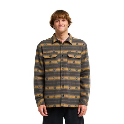 Langarmhemd BILLABONG "Offshore Lined Overshirt", Herren, Gr. XXL, braun (raven), Obermaterial: 100% Baumwolle., Hemden