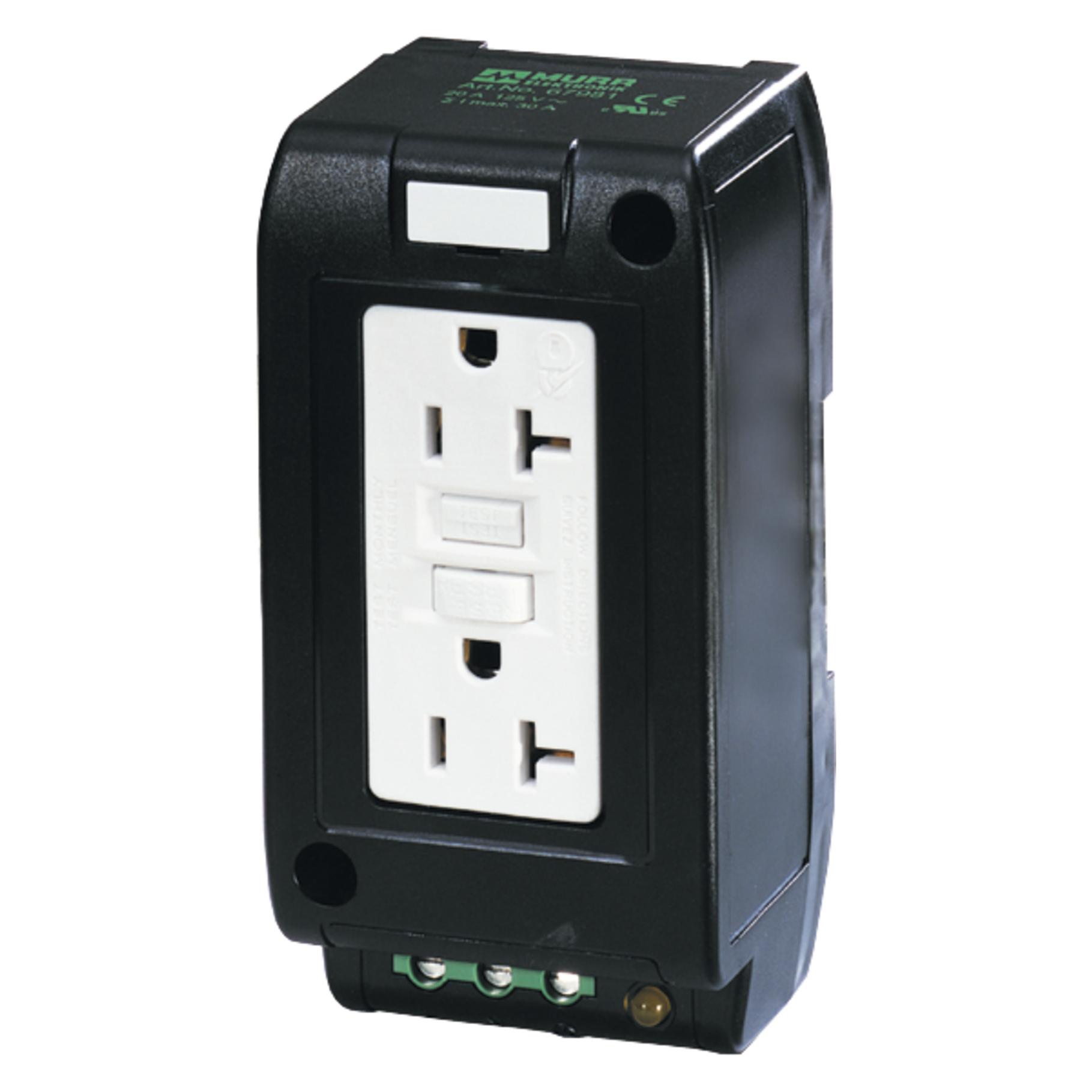 Murr Elektronik Modlink MSVD Steckdose USA 2 x NEMA5-15 (GFCI)/125VAC/15A Schraubklemmen Tragschienenmontage (67980)