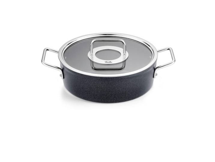 Fissler Bratentopf Adamant, Schwarz, Metall, 3.1 L, backofengeeignet, kratzfest, Kochen, Töpfe, Bräter