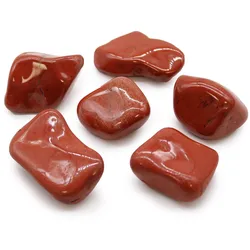 Bag of 6 Large African Tumble Stones - Jasper - Red