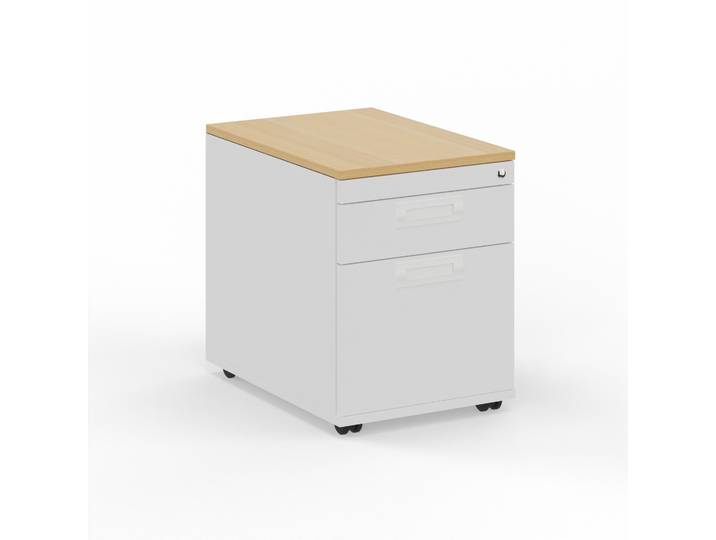 Rollcontainer Tradingzone GO Swiss Weiss/Eiche, Neu - Perfekt für Unterlagen und Akten