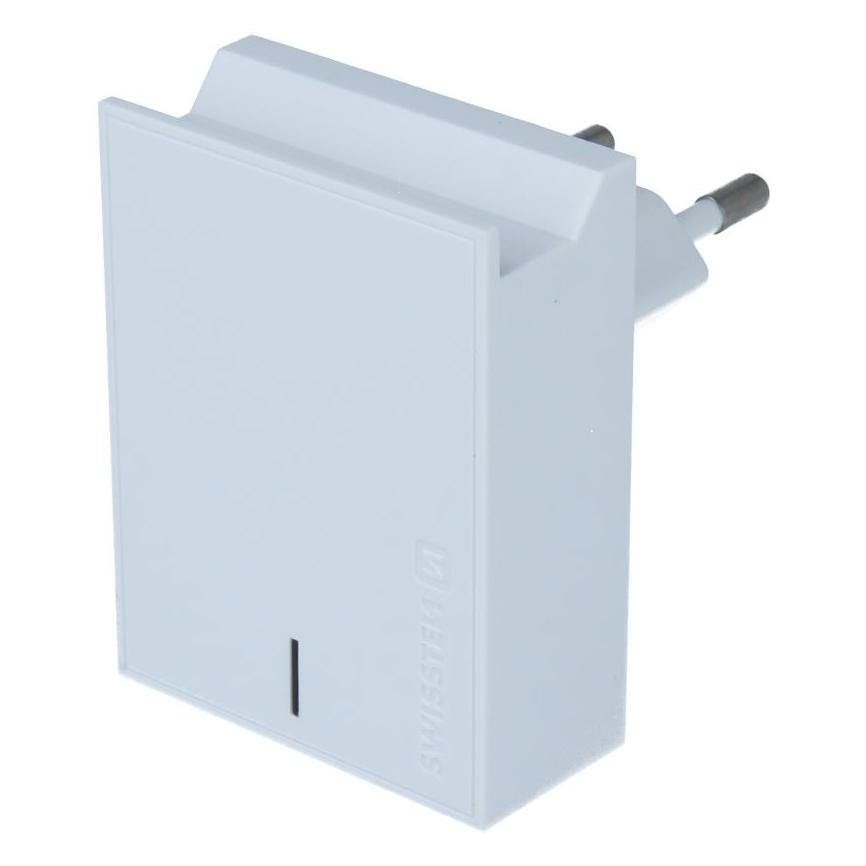 Swissten Slim Series, Dual 3A USB-Netzladegerät mit Smart IC + Lightning Kabel (15 W, 2 Ports) (22047000)