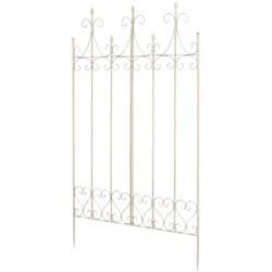 CLP Rankgitter Metall 130 cm hoch Flieder, stabile Rankhilfe für Kletterpflanzen, vormontiert, Landhausstil, Spalier Sichtschutz