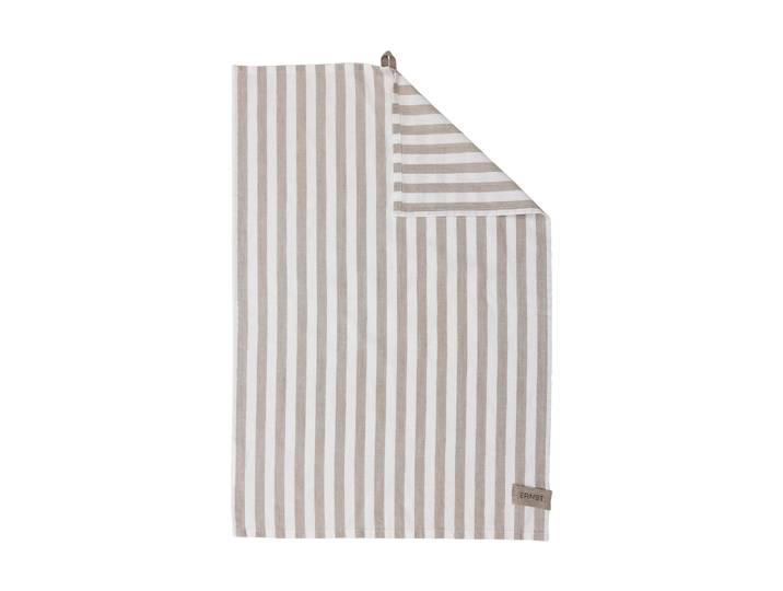 ERNST Torchon Ernst rayures larges 47x70 cm Rayé beige-blanc