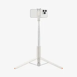 Spigen Selfiestick S541W Bluetooth Tripod beżowy, Selfie Stick, Weiss, Beige