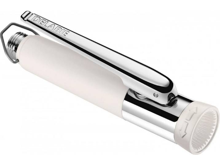Douchette à main Delabie avecà levier blanc H.168\, jet réglable