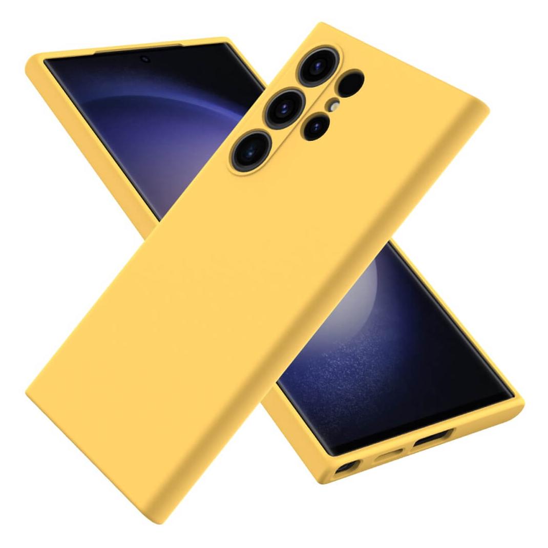 Cover-Discount Silikon Gummi Hülle gelb (Samsung Galaxy S24 Ultra) (660169881C)