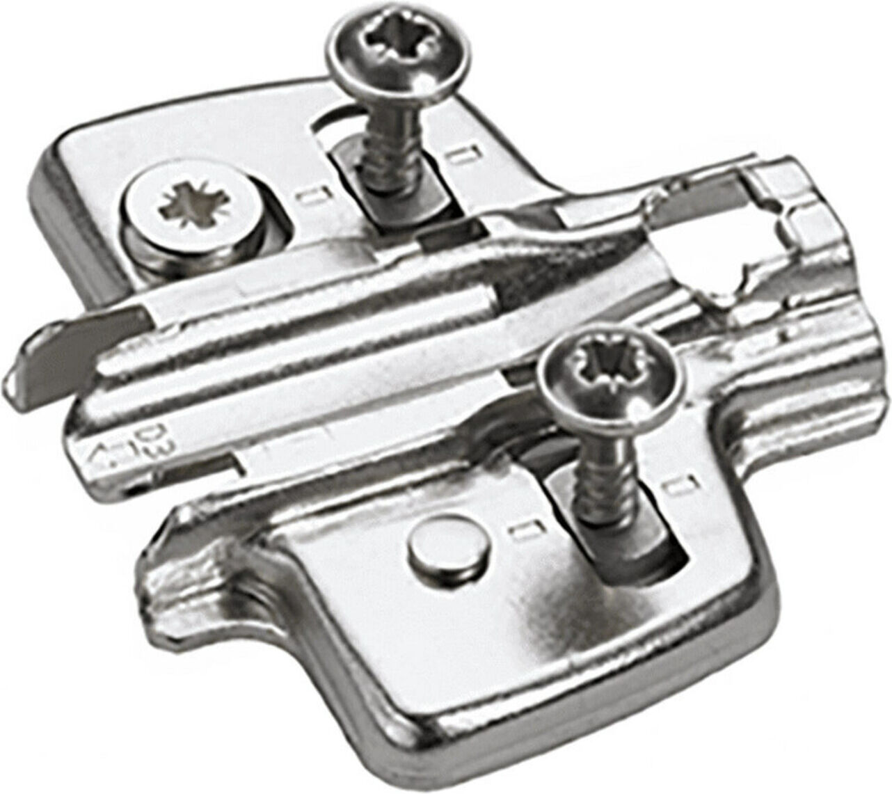 Hettich Möbel-Kreuzmontageplatte 9075085 vernickelt)