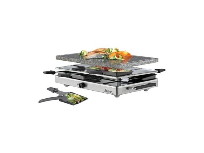 Spring Raclette mit Alugrillplatte-KP3267410001 Raclette mit Granitstein Grau one size