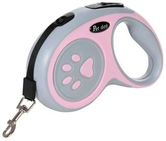 Uplift Essentials Automatic Telescopic Retractable Pet Leash With Matching Chest Harness pink 3m